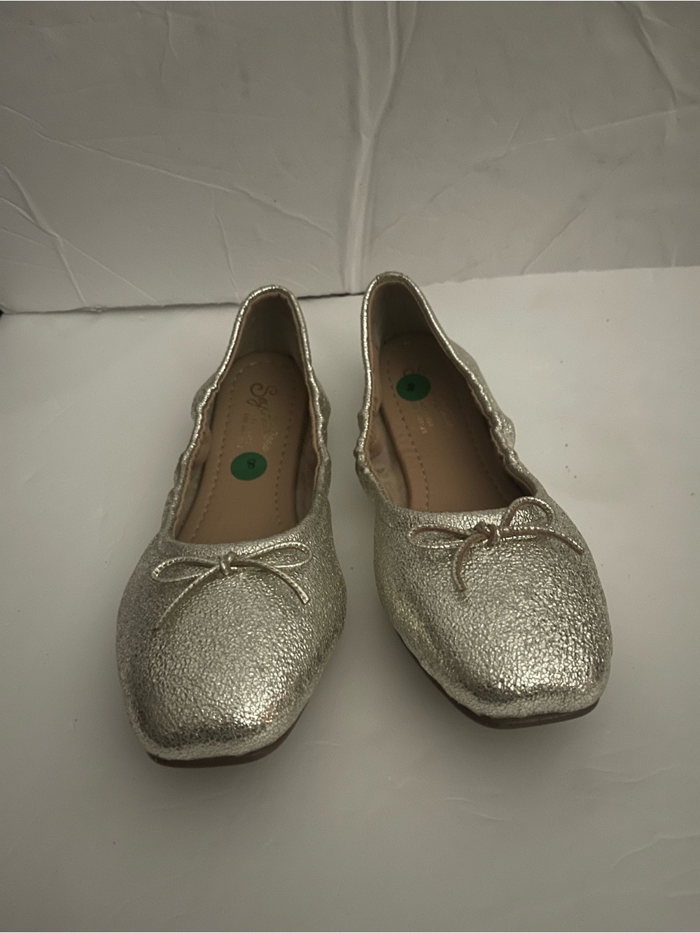 Seychelles Flat Ballet Metallic Gold Scalloped  Shoes